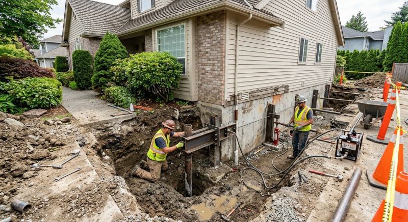 Our team working on Foundation Repair projects in Tuscaloosa County, AL