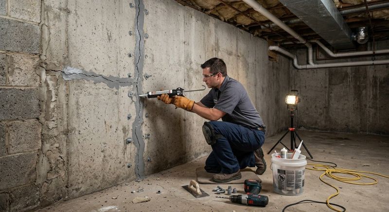 Basement Crack Repair in Tuscaloosa County, AL
