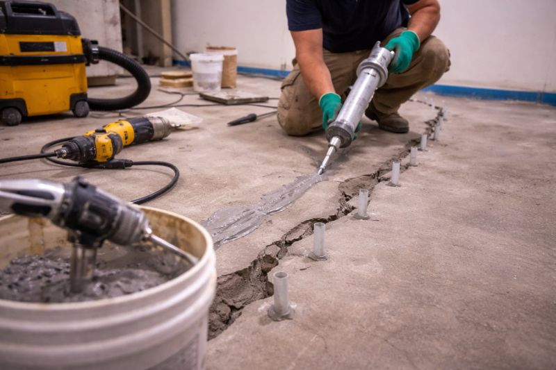 Cracked Basement Floor Repair in Tuscaloosa County, AL