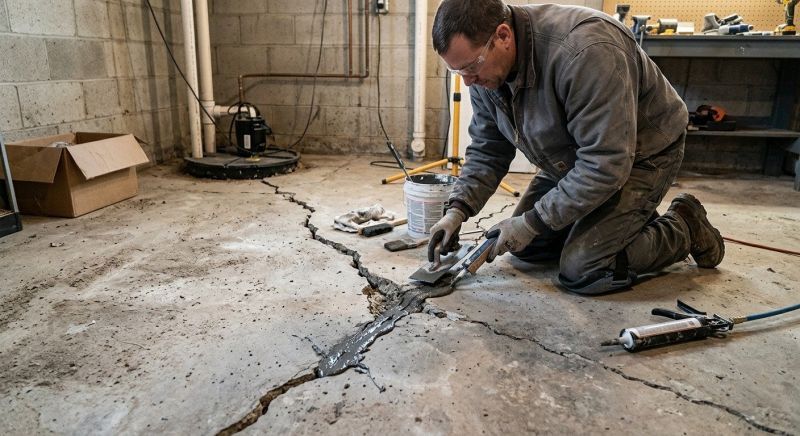 Cracked Basement Floor Repair in Tuscaloosa County, AL