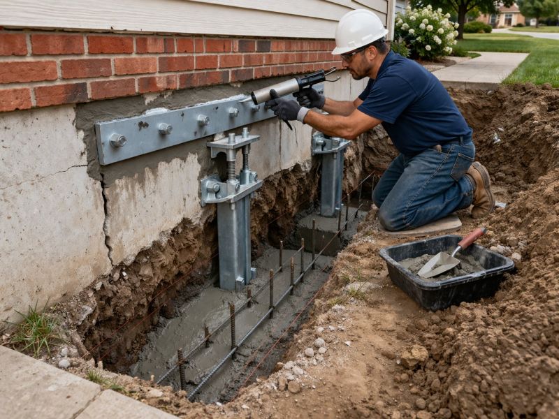 Sinking Foundation Repair in Berry, AL