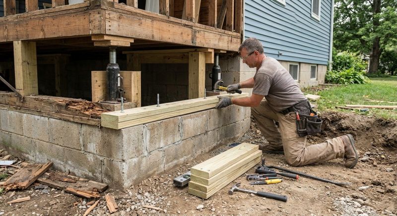 Sinking Foundation Repair in Gordo, AL